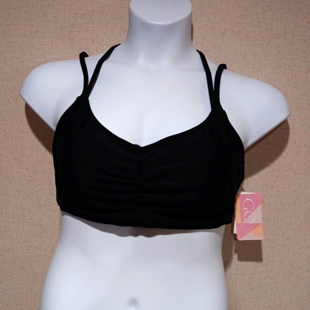 Gossip Black Strappy Sport Bra Intimates New
